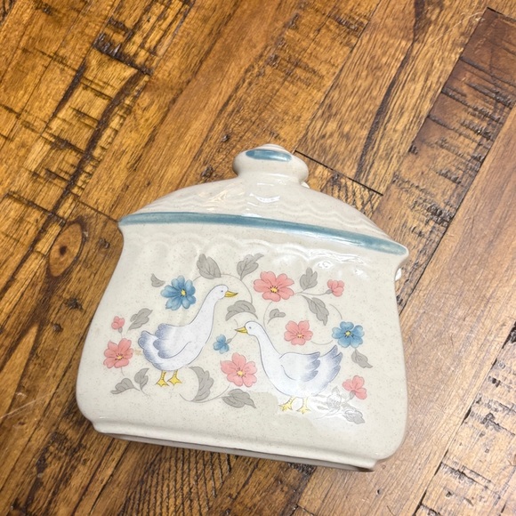 Other - Floral Duck Ceramic napkin holder
